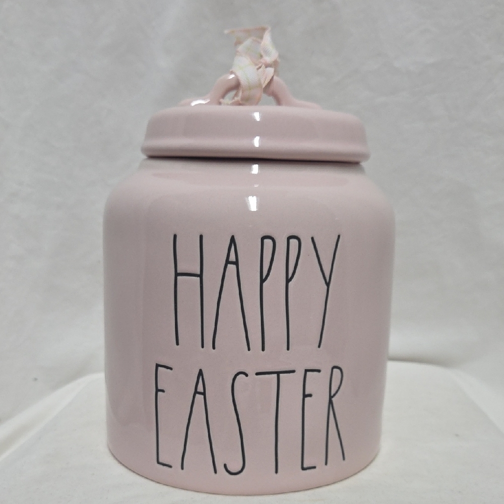 Rae Dunn Pink Artisan Ceramic Jar Or Cookie Jar